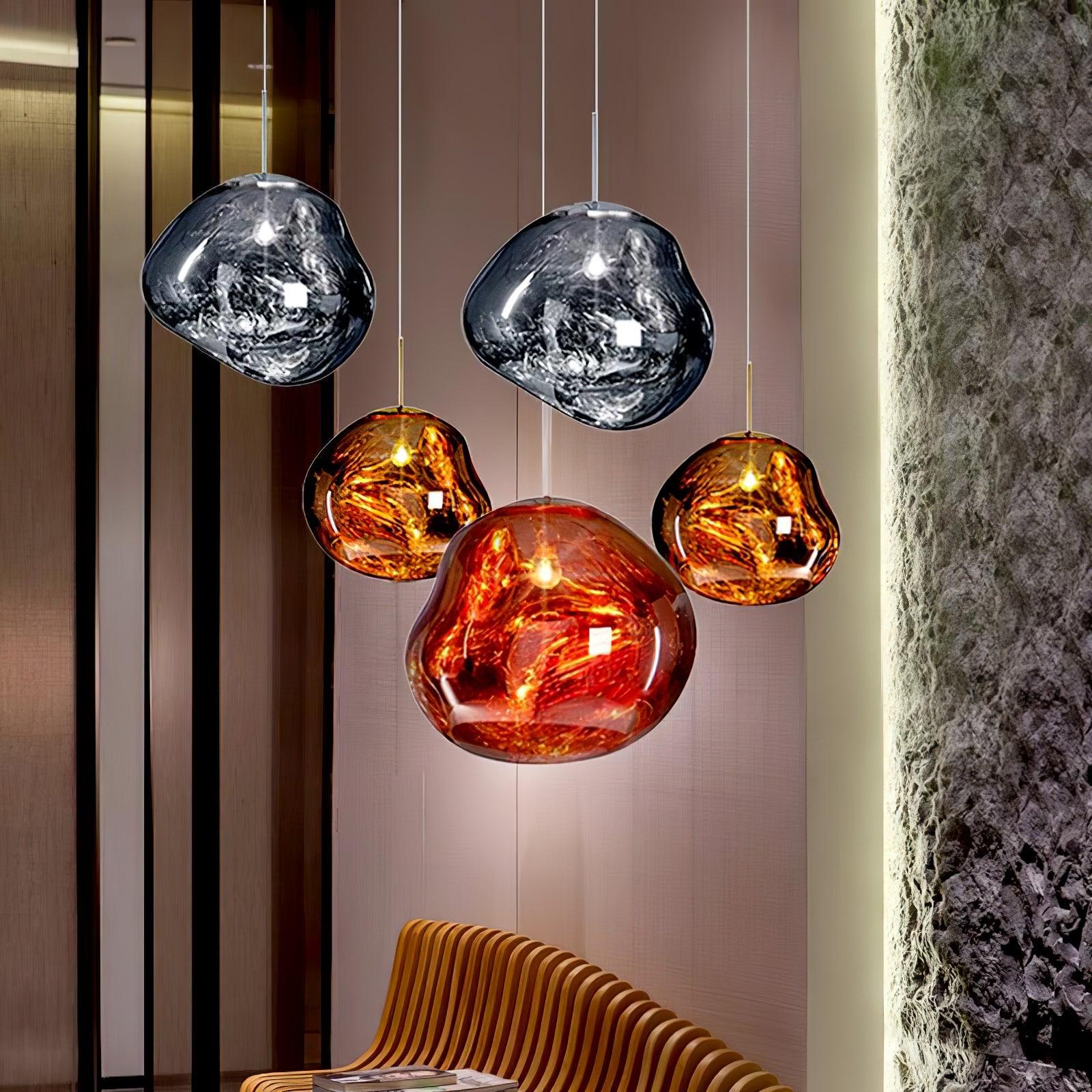 Contemporary Lava Ceiling Suspension Lighting Lobby