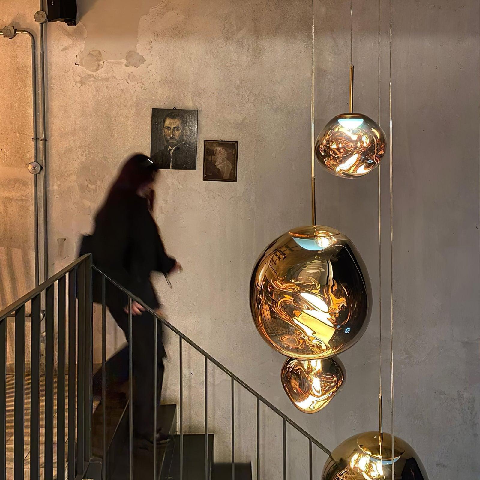 Contemporary Lava Ceiling Suspension Lighting Lobby