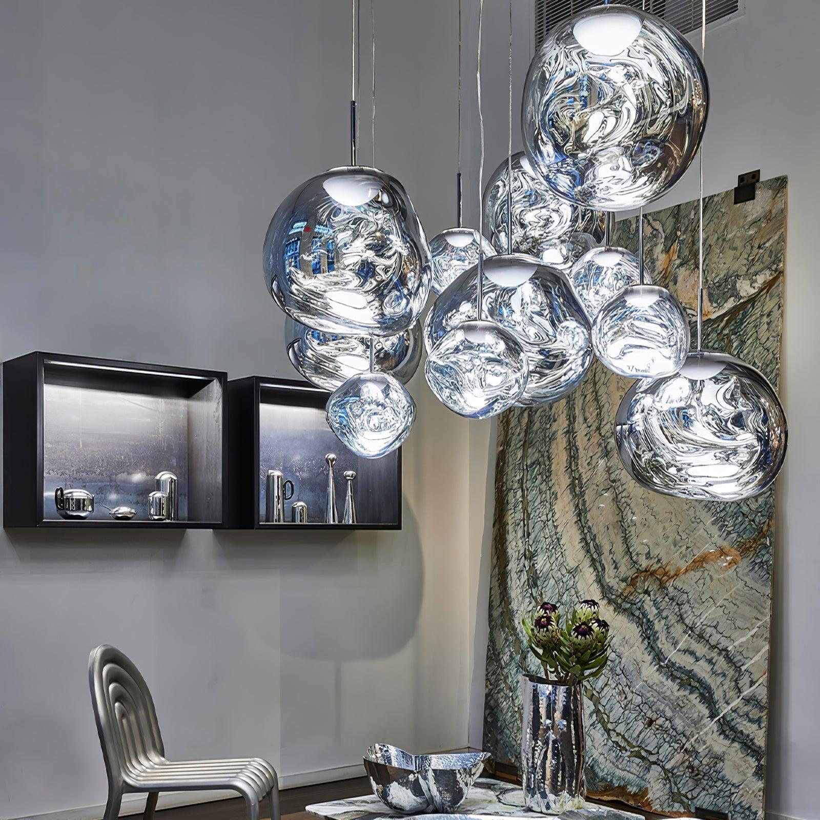 Contemporary Lava Ceiling Suspension Lighting Lobby