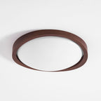 Curved Edge Walnut Ceiling Fixture Lighting Lobby