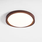 Curved Edge Walnut Ceiling Fixture Lighting Lobby