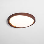 Curved Edge Walnut Ceiling Fixture Lighting Lobby