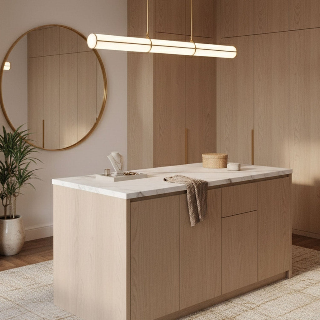 Cylindrical Ceiling Suspension Lamp Lighting Lobby