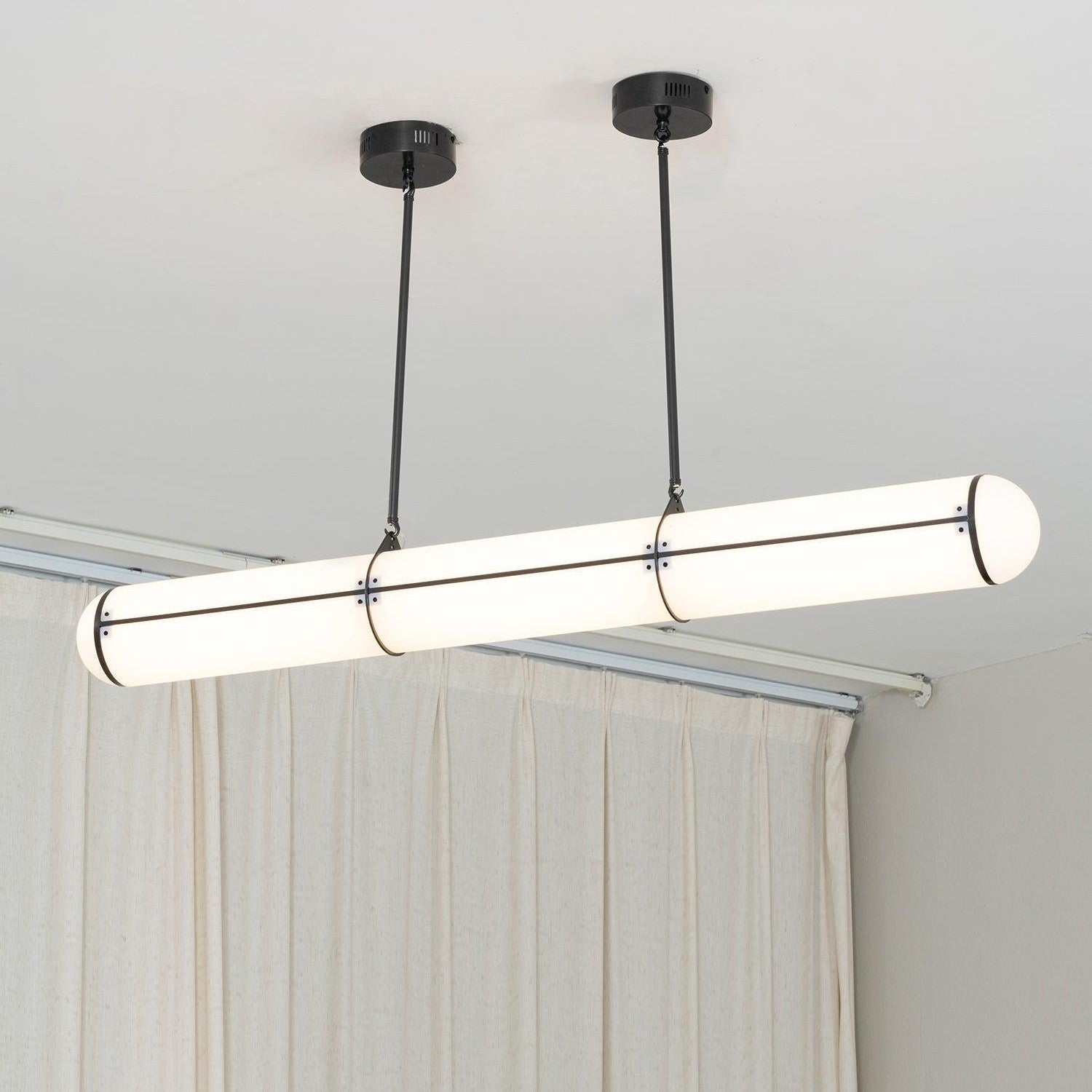 Cylindrical Ceiling Suspension Lamp Lighting Lobby