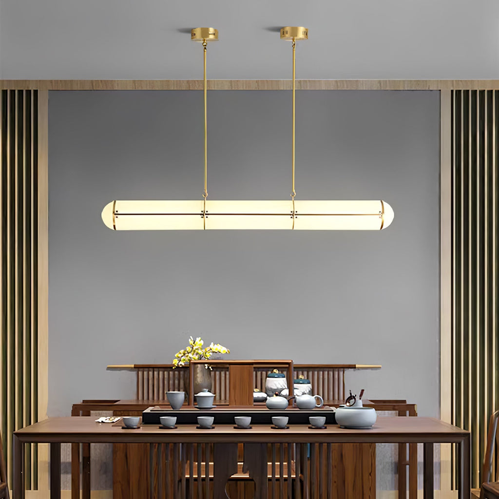 Cylindrical Ceiling Suspension Lamp Lighting Lobby