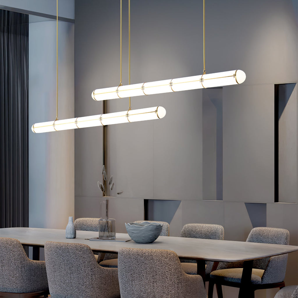 Cylindrical Ceiling Suspension Lamp Lighting Lobby