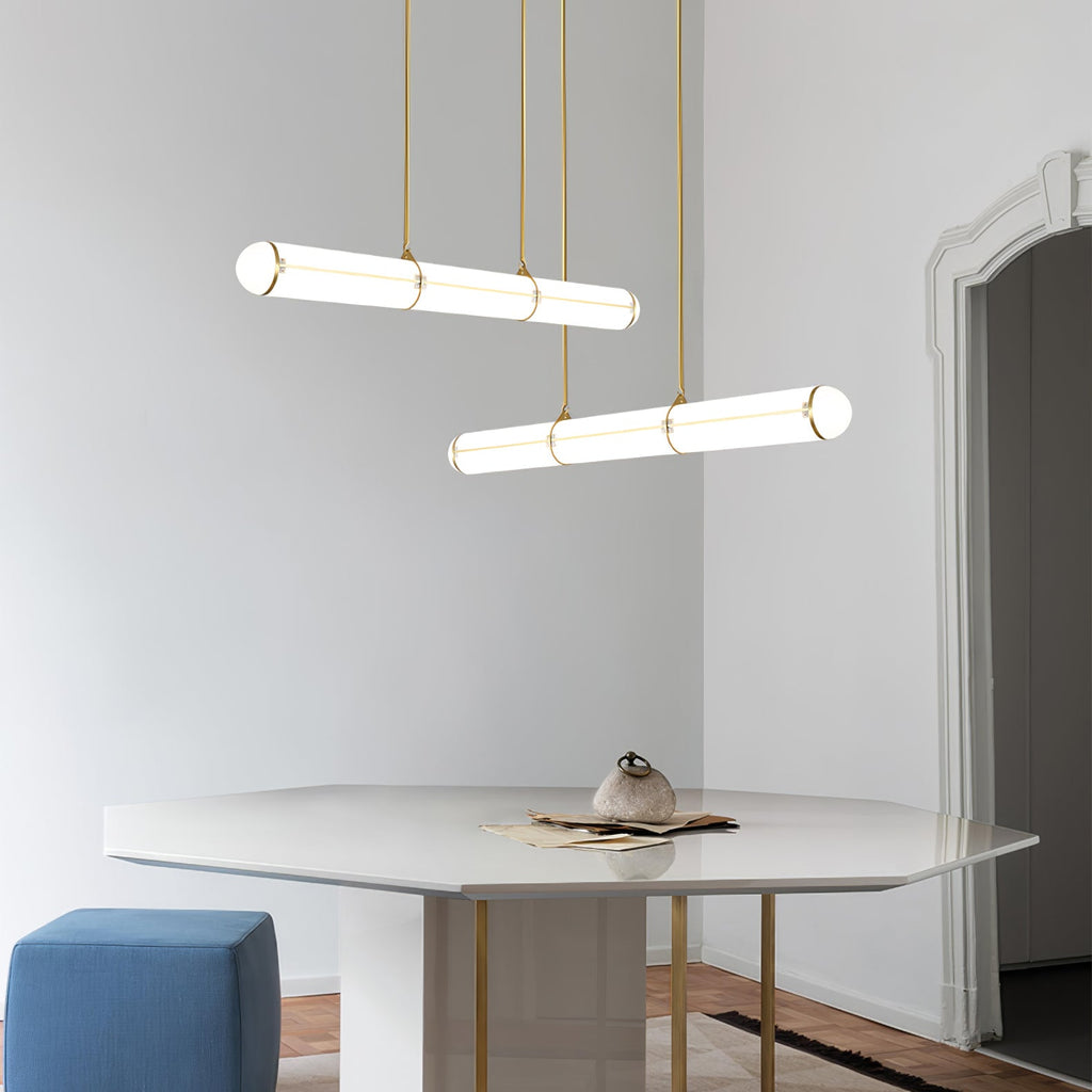 Cylindrical Ceiling Suspension Lamp Lighting Lobby