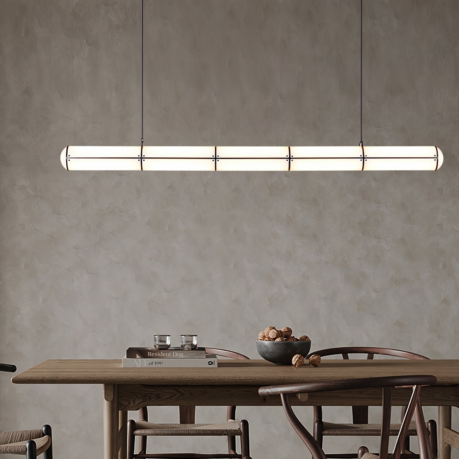Cylindrical Ceiling Suspension Lamp Lighting Lobby