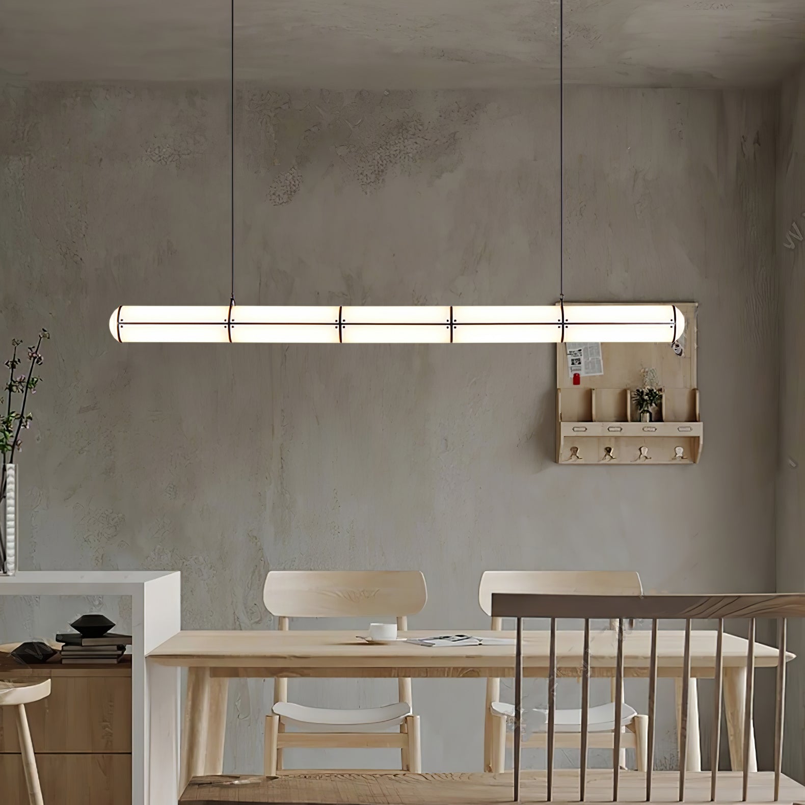 Cylindrical Ceiling Suspension Lamp Lighting Lobby