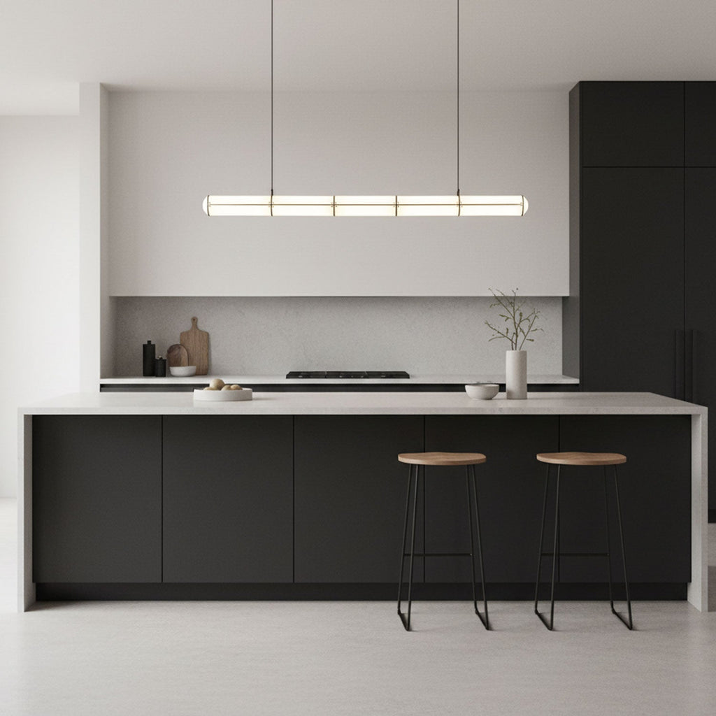 Cylindrical Ceiling Suspension Lamp Lighting Lobby