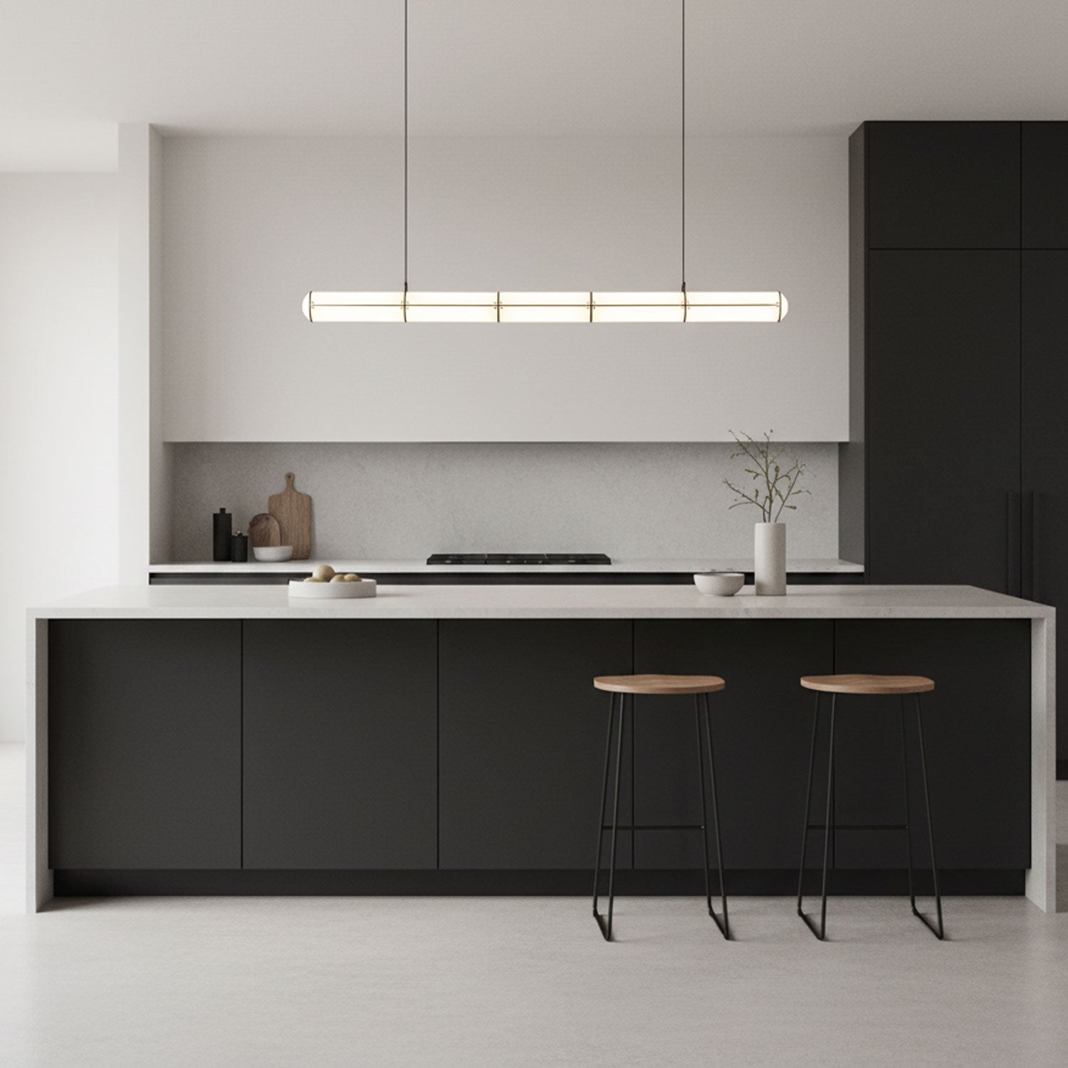 Cylindrical Ceiling Suspension Lamp Lighting Lobby
