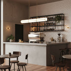 Cylindrical Ceiling Suspension Lamp Lighting Lobby