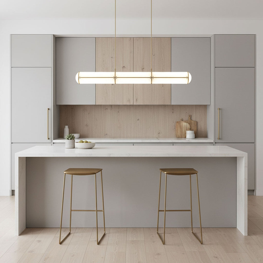 Cylindrical Ceiling Suspension Lamp Lighting Lobby