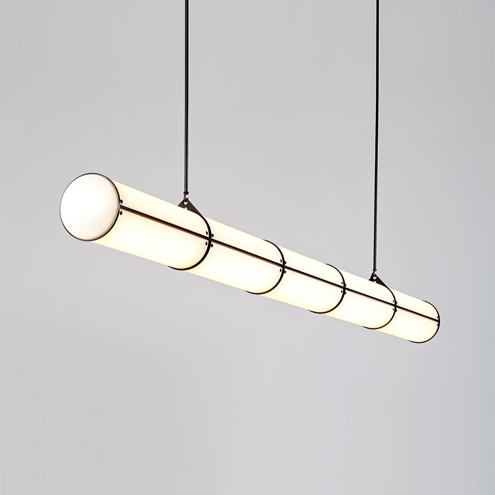 Cylindrical Ceiling Suspension Lamp Lighting Lobby
