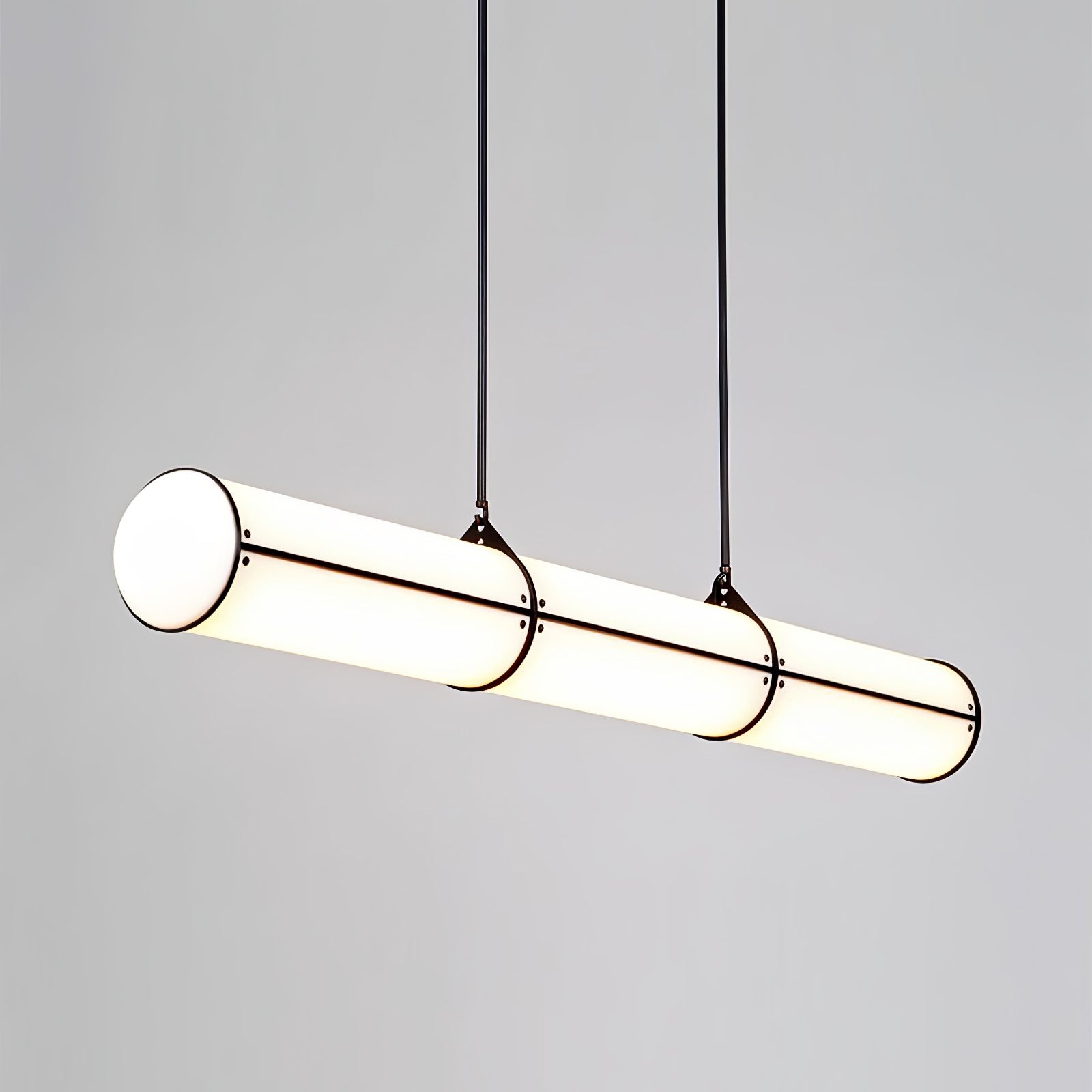 Cylindrical Ceiling Suspension Lamp Lighting Lobby