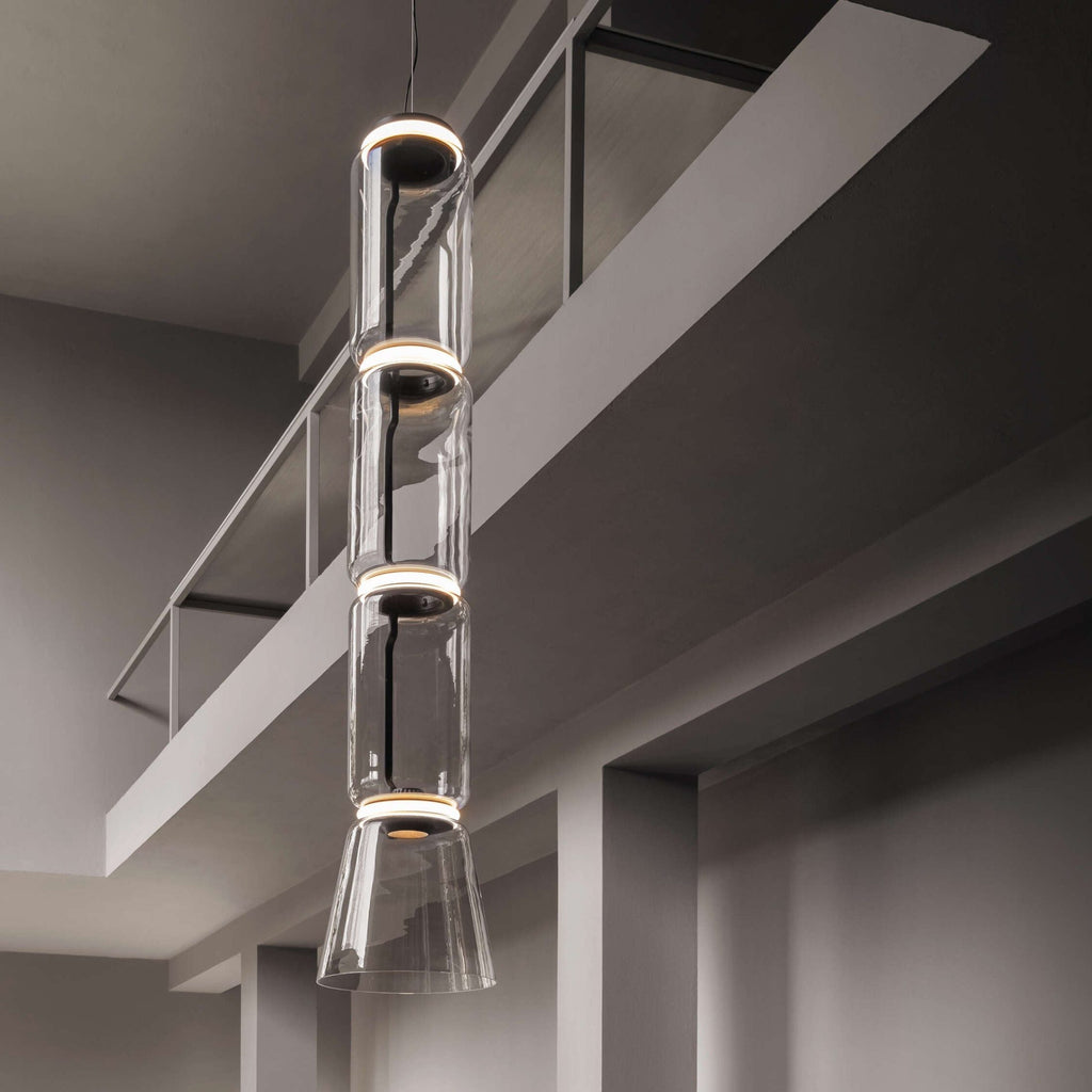 Cylindrical LED Ceiling Suspension Light Lighting Lobby