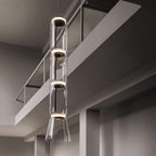 Cylindrical LED Ceiling Suspension Light Lighting Lobby