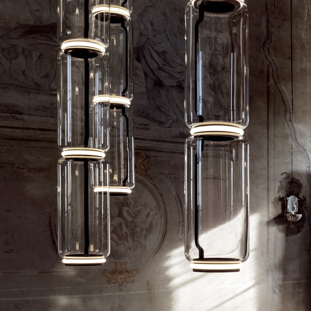 Cylindrical LED Ceiling Suspension Light Lighting Lobby