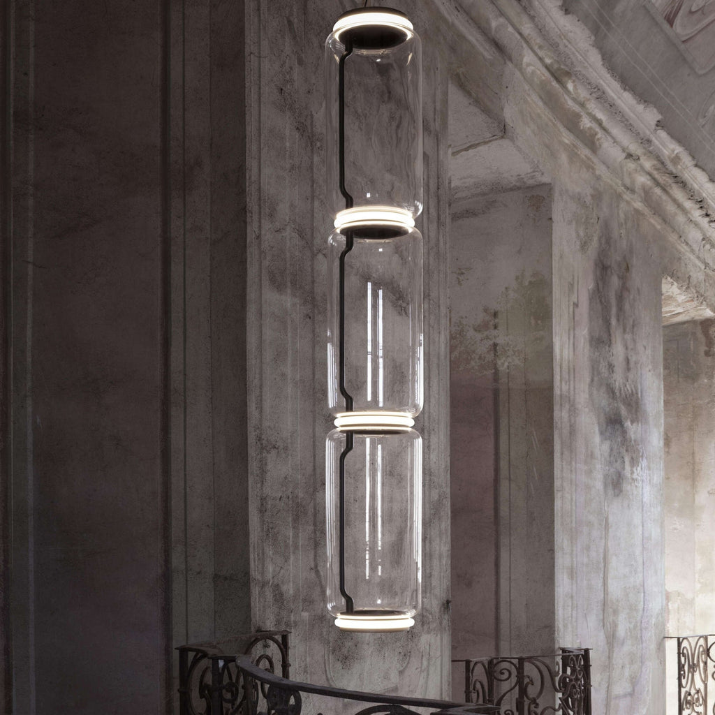 Cylindrical LED Ceiling Suspension Light Lighting Lobby