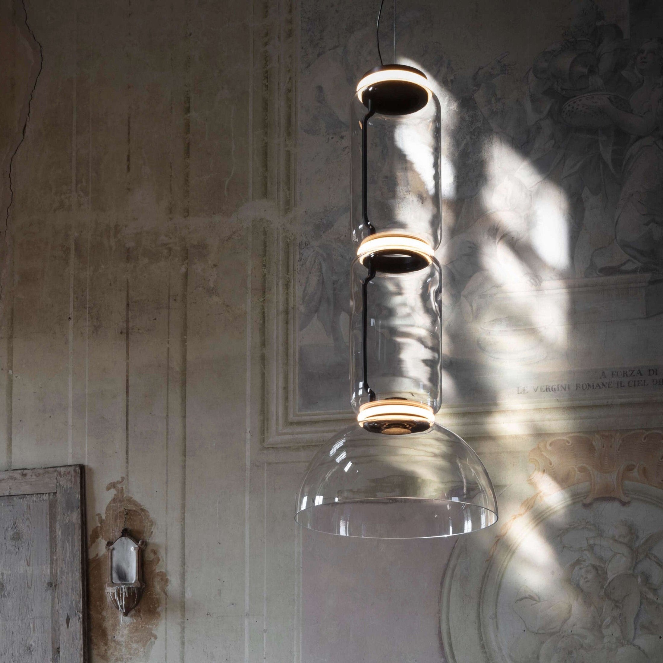 Cylindrical LED Ceiling Suspension Light Lighting Lobby