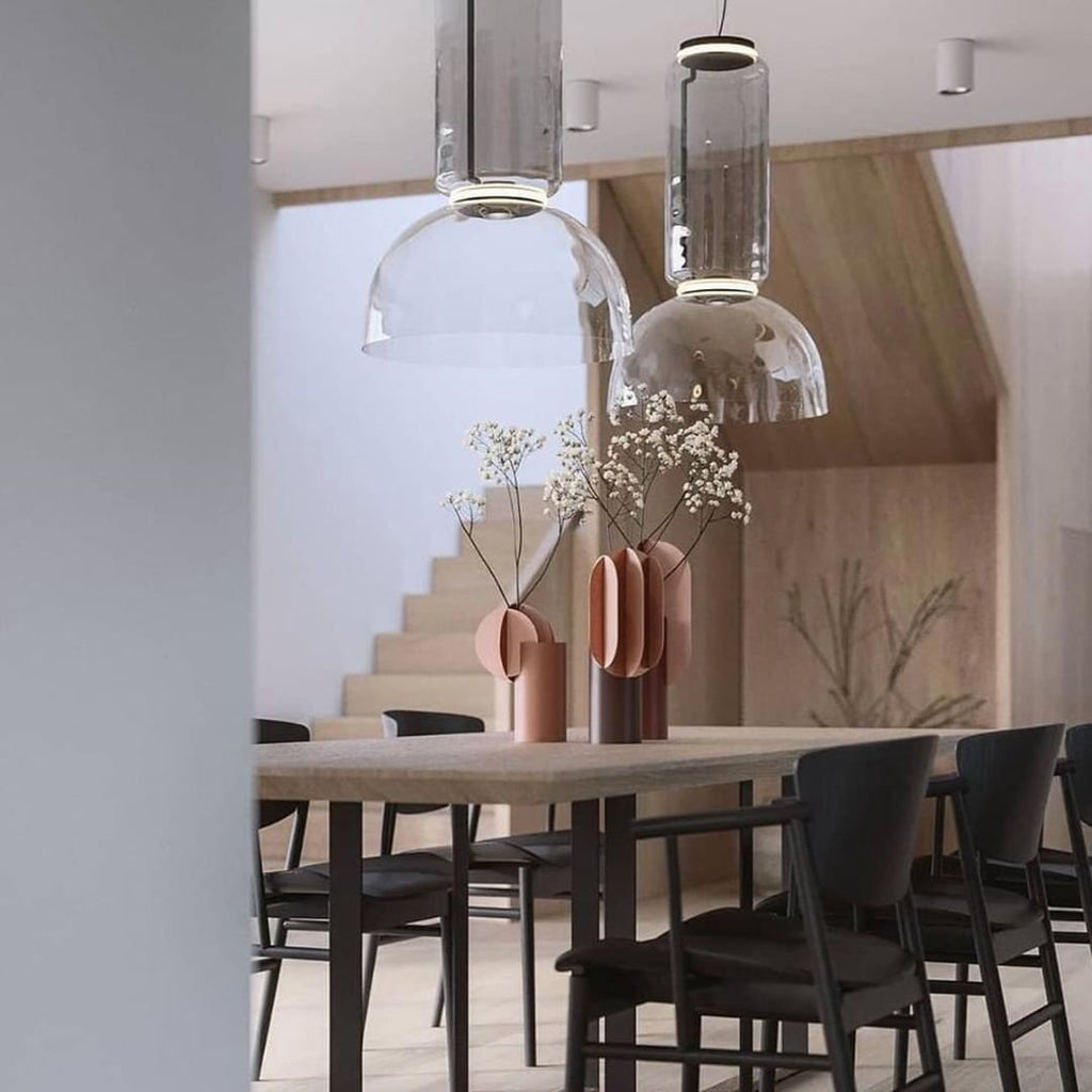 Cylindrical LED Ceiling Suspension Light Lighting Lobby
