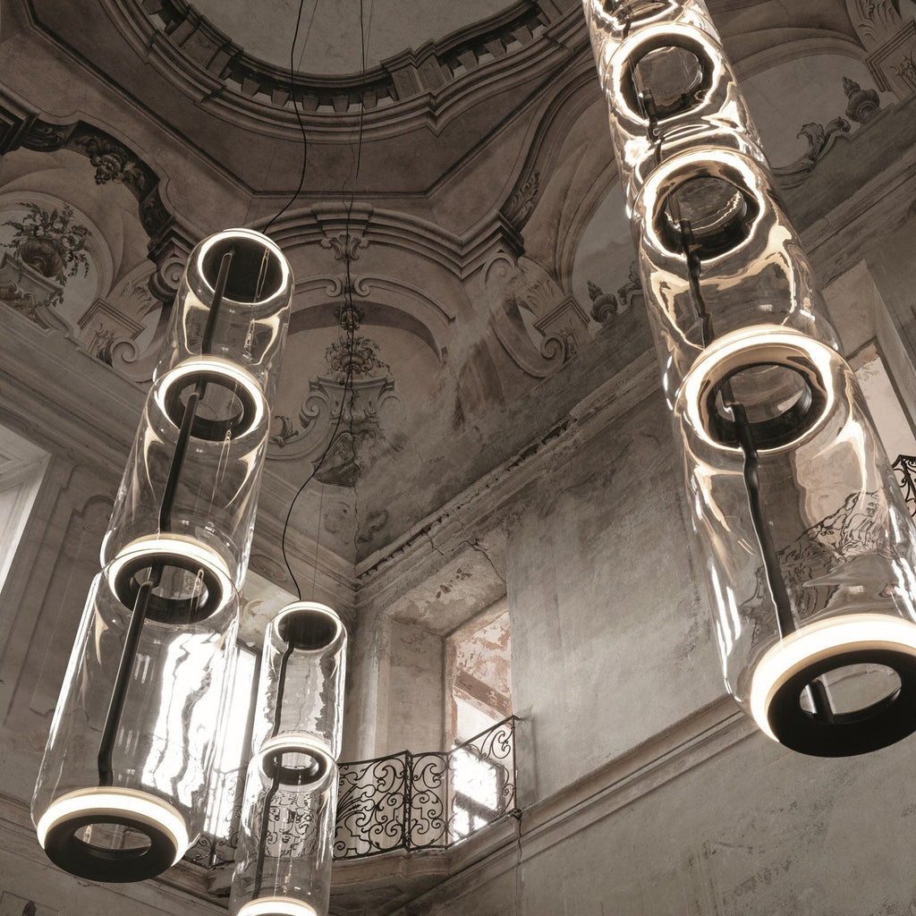 Cylindrical LED Ceiling Suspension Light Lighting Lobby