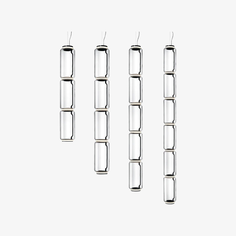 Cylindrical LED Ceiling Suspension Light Lighting Lobby