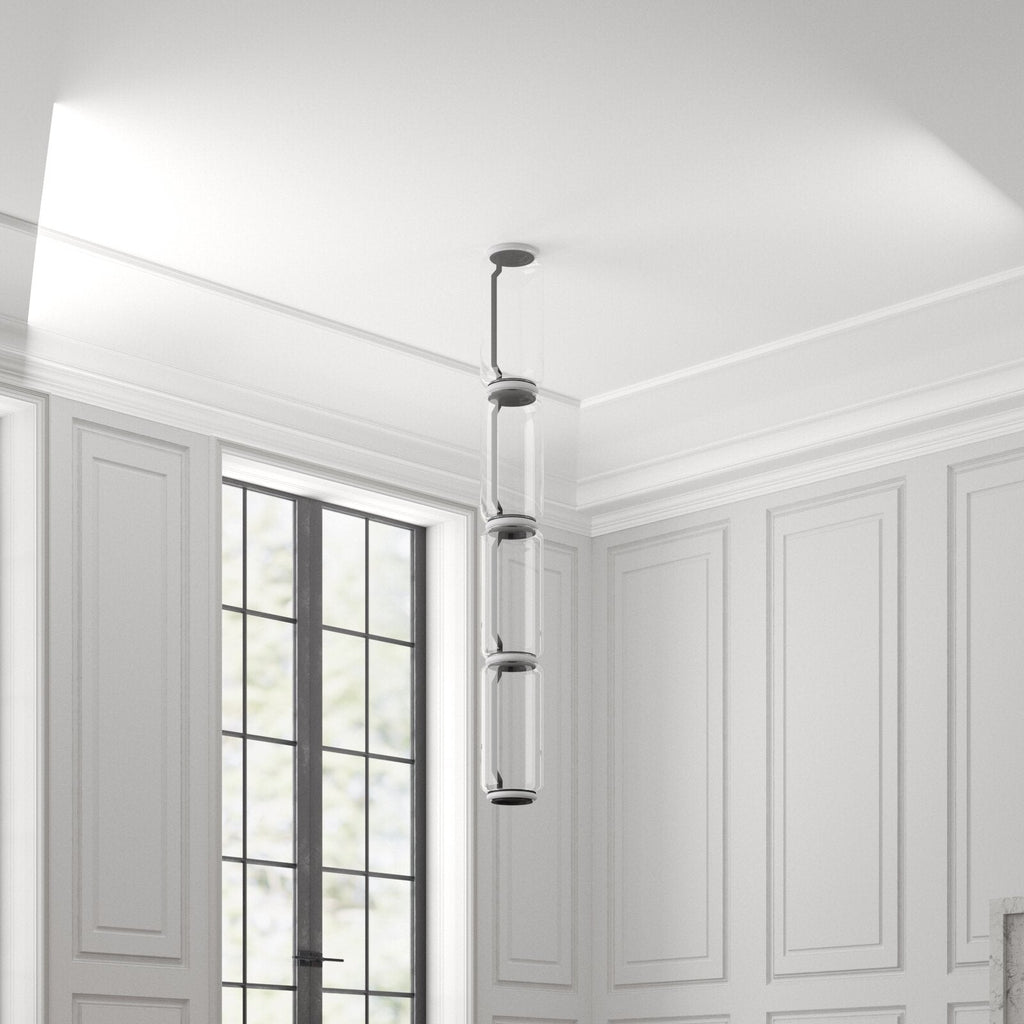 Cylindrical LED Ceiling Suspension Light Lighting Lobby