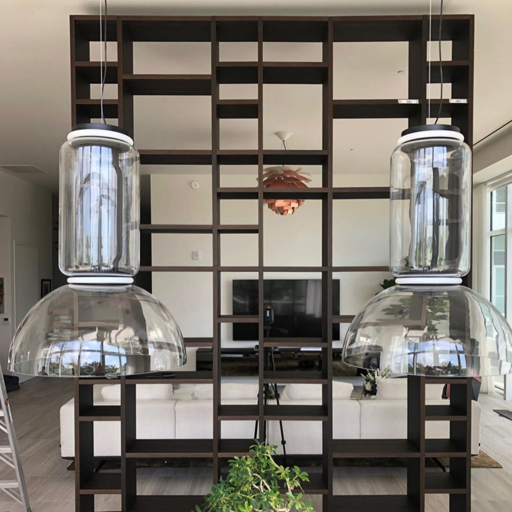 Cylindrical LED Ceiling Suspension Light Lighting Lobby