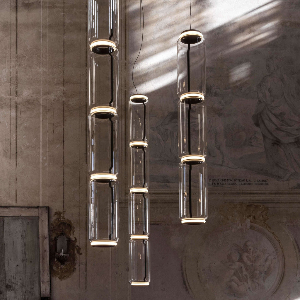 Cylindrical LED Ceiling Suspension Light Lighting Lobby