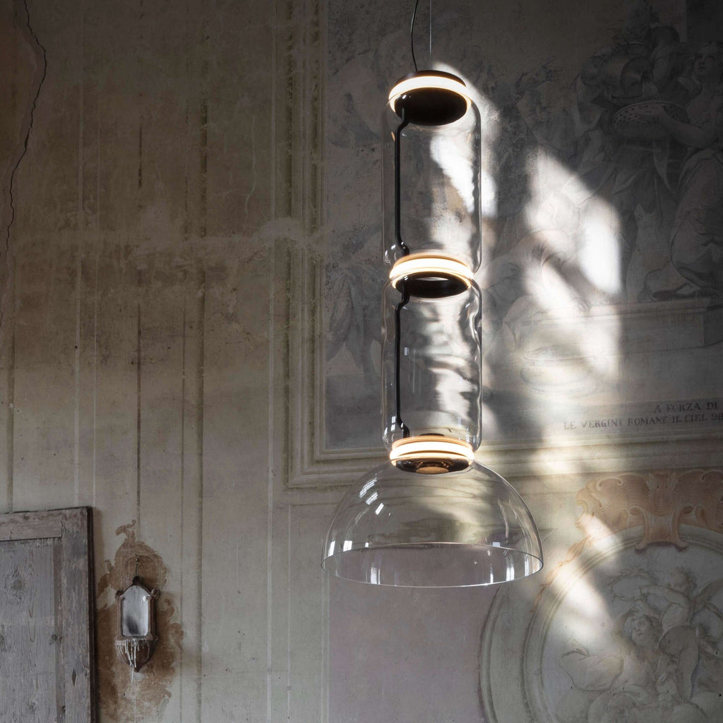 Cylindrical LED Ceiling Suspension Light Lighting Lobby