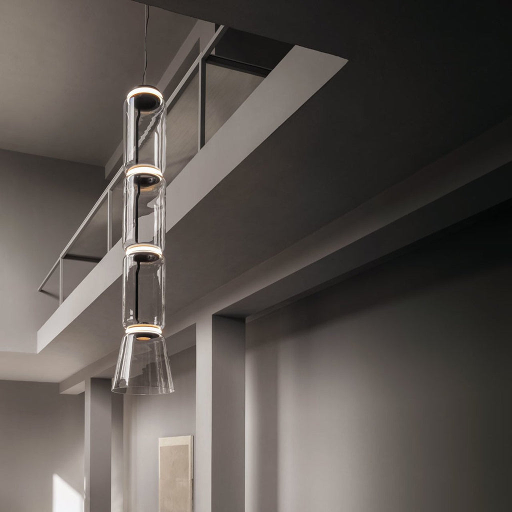 Cylindrical LED Ceiling Suspension Light Lighting Lobby