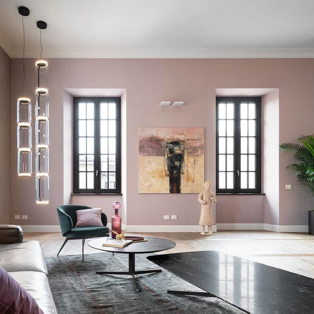 Cylindrical LED Ceiling Suspension Light Lighting Lobby