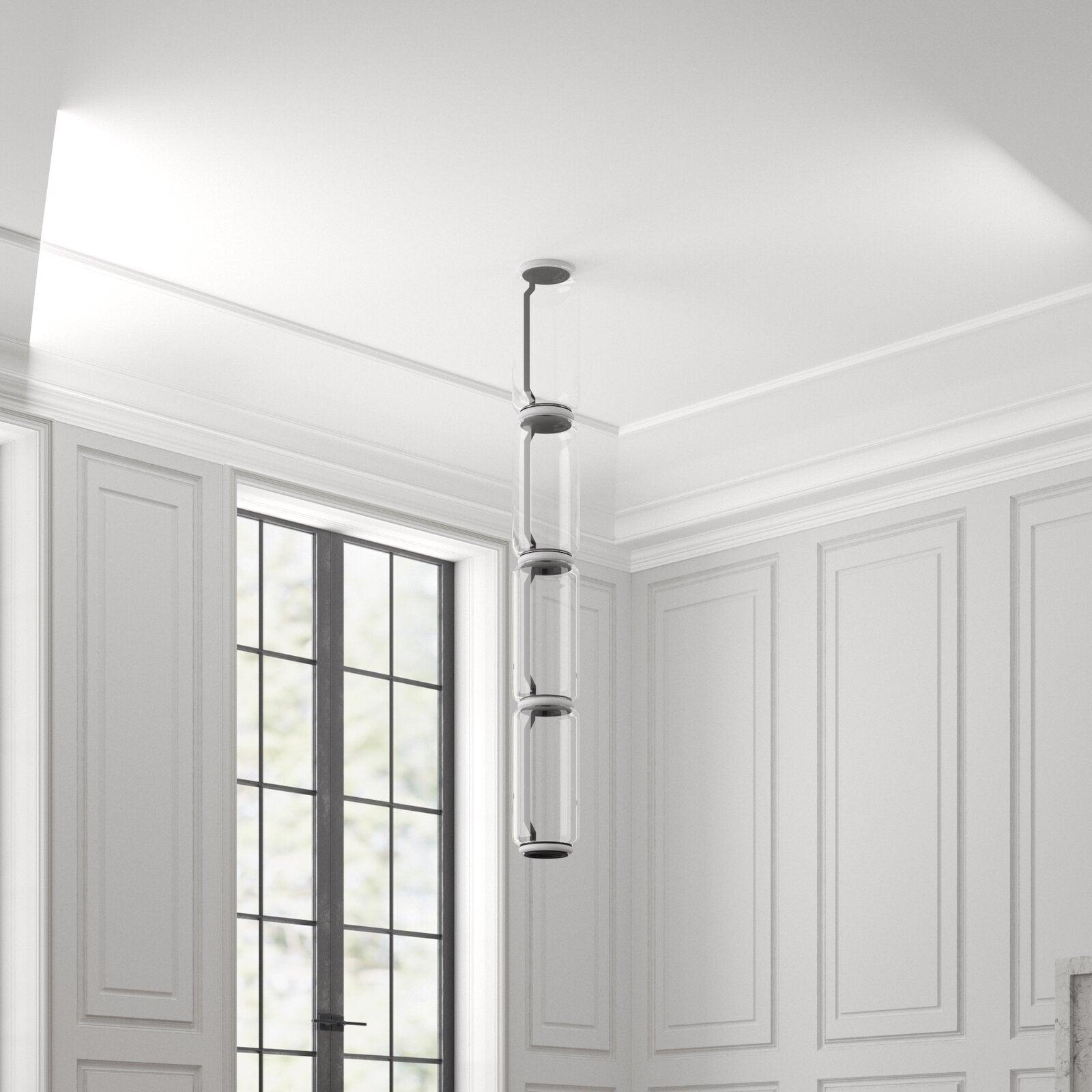 Cylindrical LED Ceiling Suspension Light Lighting Lobby