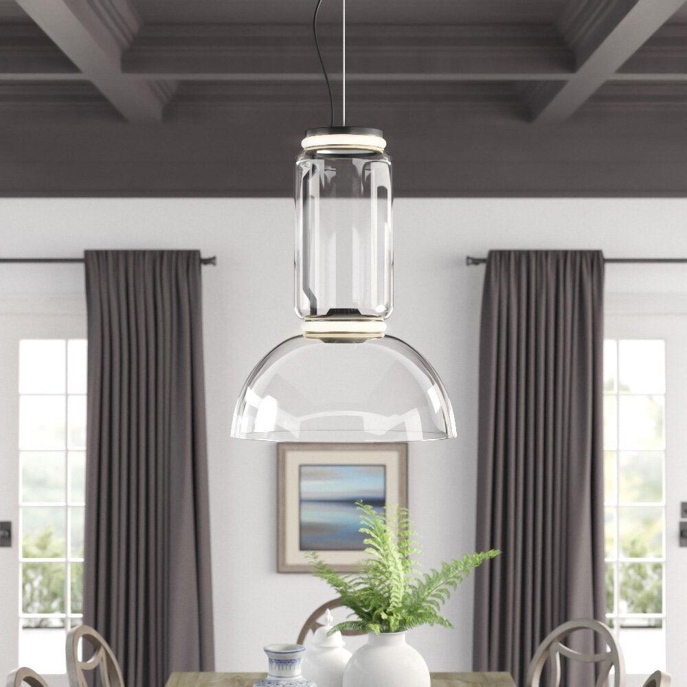 Cylindrical LED Ceiling Suspension Light Lighting Lobby