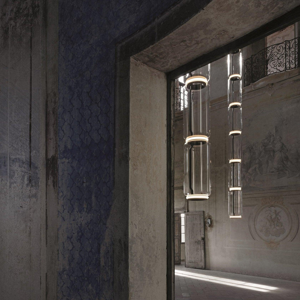 Cylindrical LED Ceiling Suspension Light Lighting Lobby