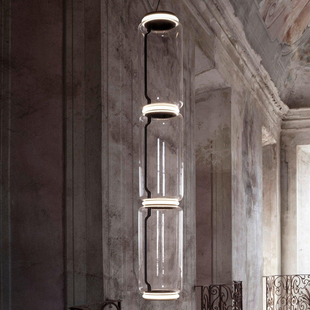 Cylindrical LED Ceiling Suspension Light Lighting Lobby