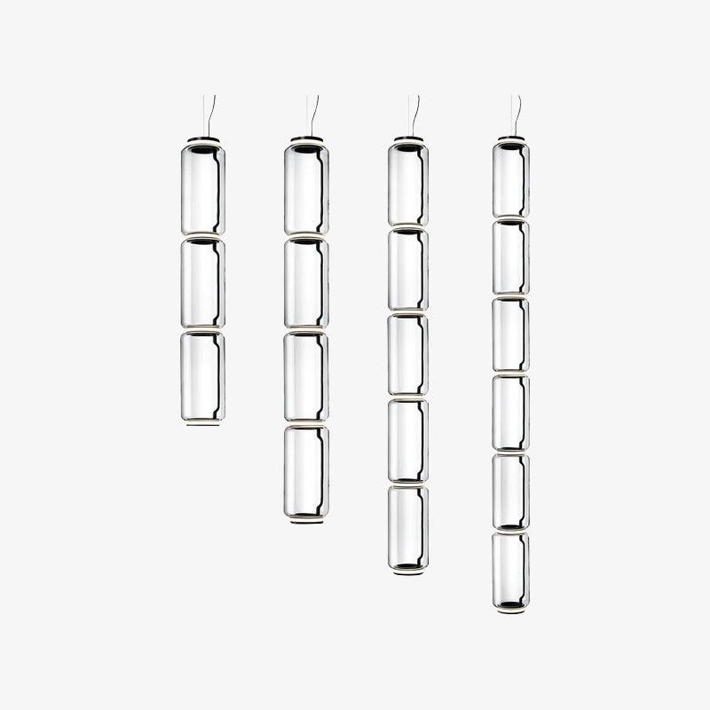 Cylindrical LED Ceiling Suspension Light Lighting Lobby