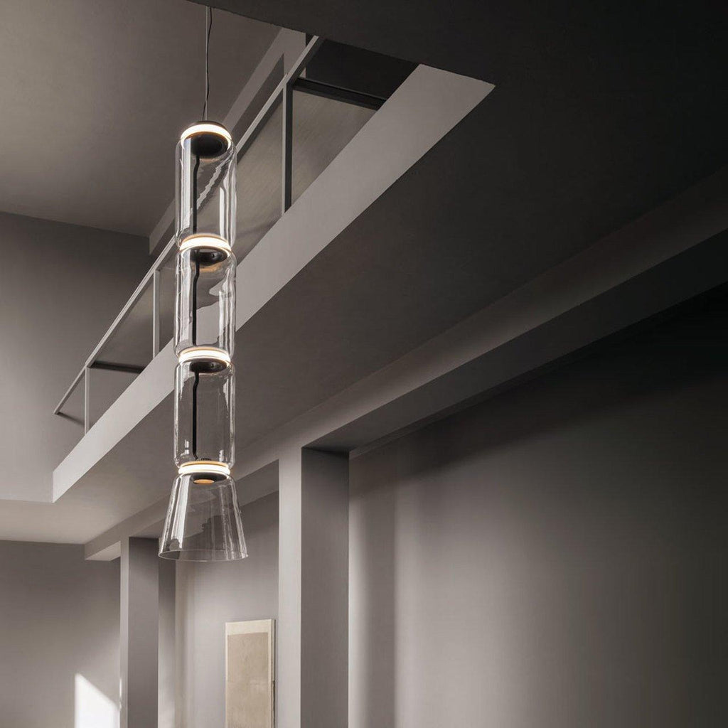 Cylindrical LED Ceiling Suspension Light Lighting Lobby