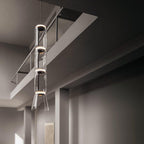 Cylindrical LED Ceiling Suspension Light Lighting Lobby
