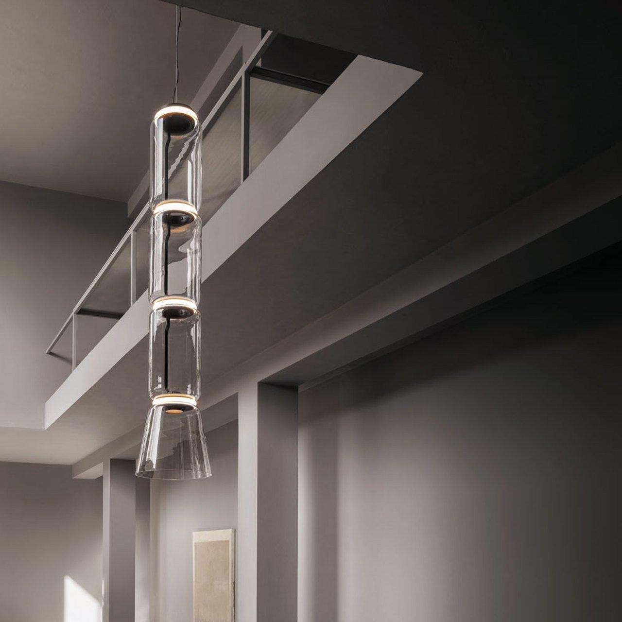 Cylindrical LED Ceiling Suspension Light Lighting Lobby