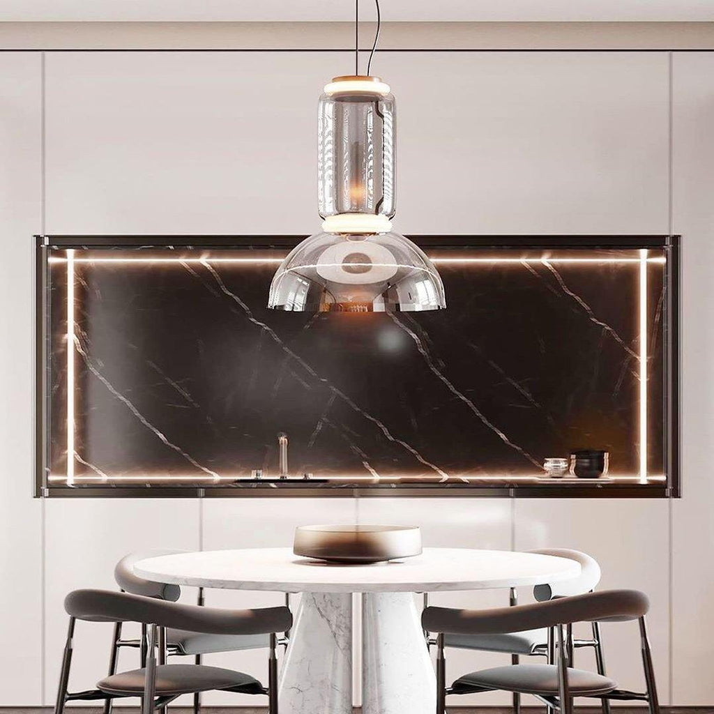 Cylindrical LED Ceiling Suspension Light Lighting Lobby