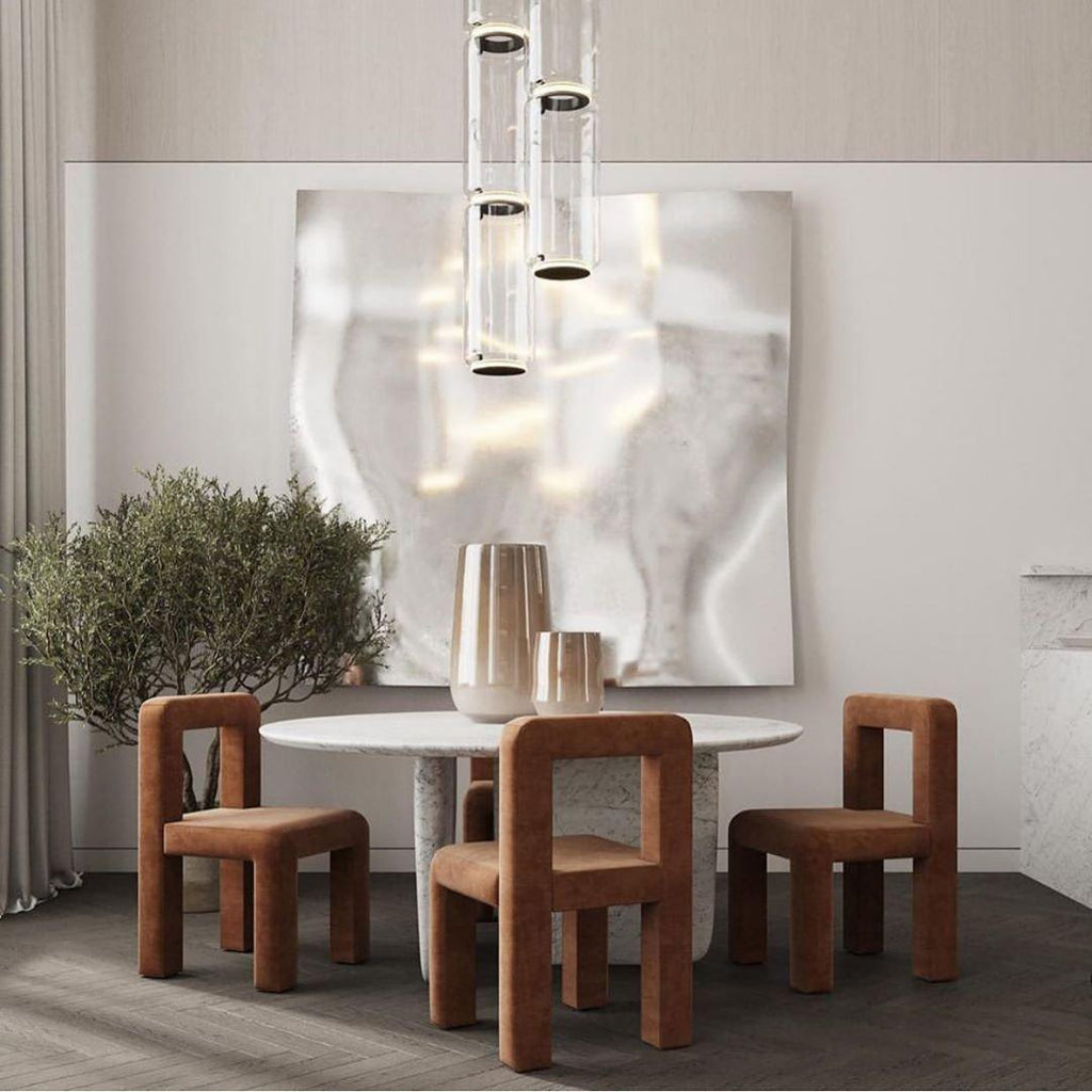 Cylindrical LED Ceiling Suspension Light Lighting Lobby