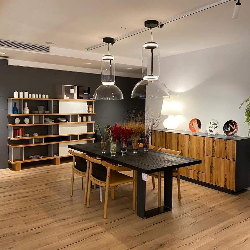 Cylindrical LED Ceiling Suspension Light Lighting Lobby