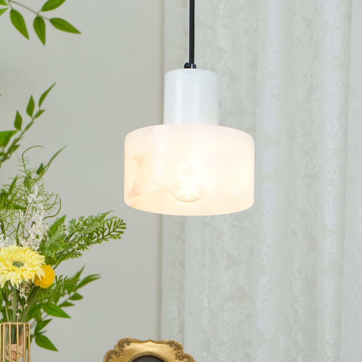 Cyls Alabaster Ceiling Suspension Lamp Lighting Lobby