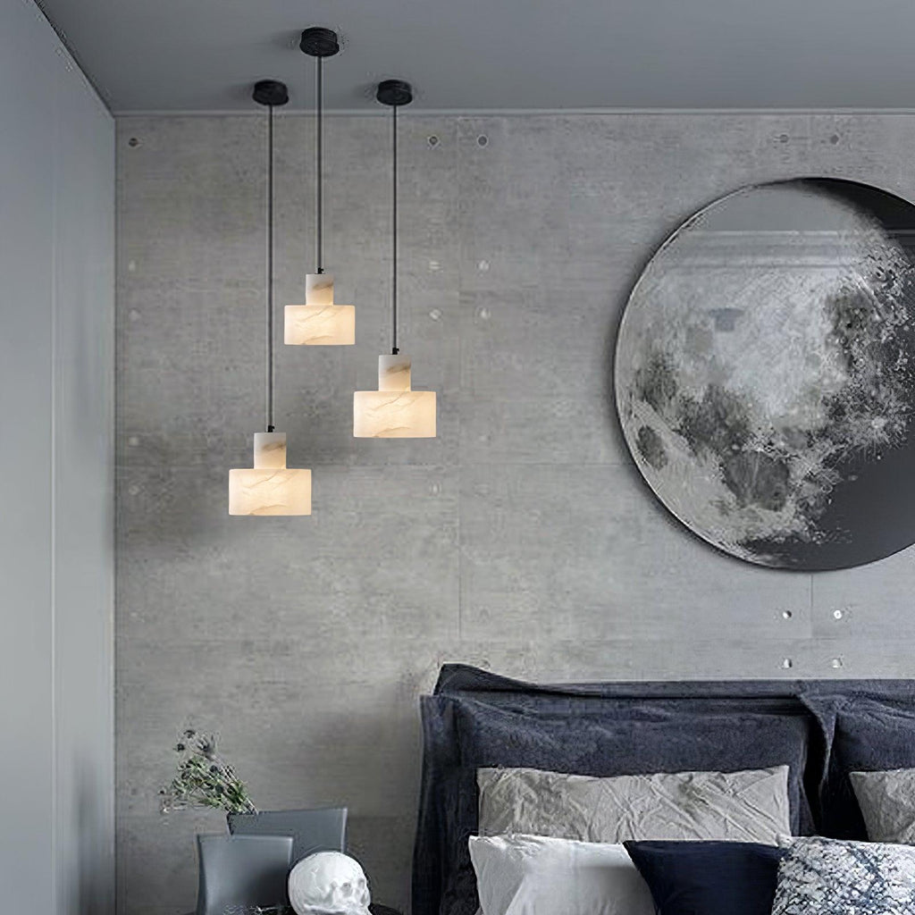 Cyls Alabaster Ceiling Suspension Lamp Lighting Lobby