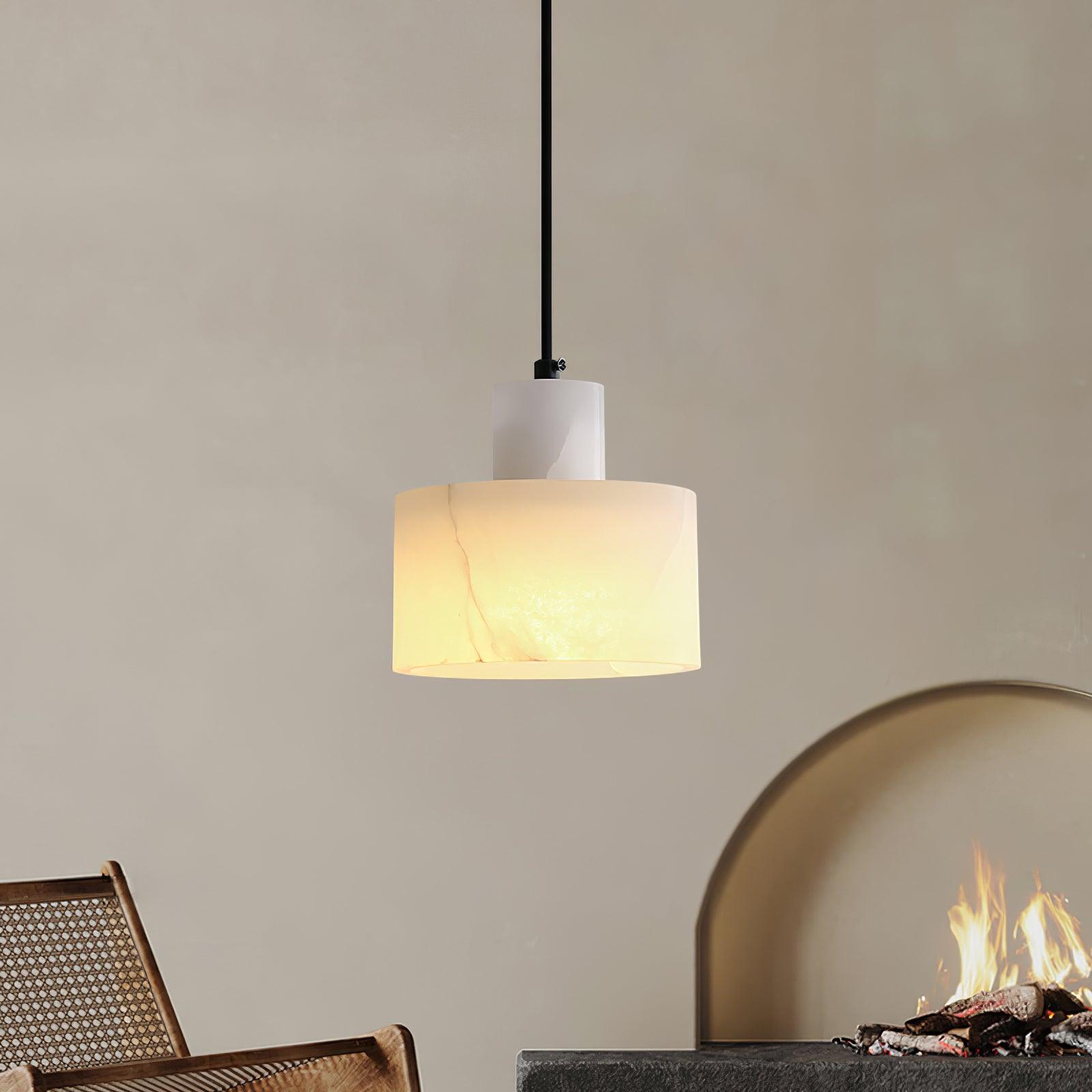 Cyls Alabaster Ceiling Suspension Lamp Lighting Lobby