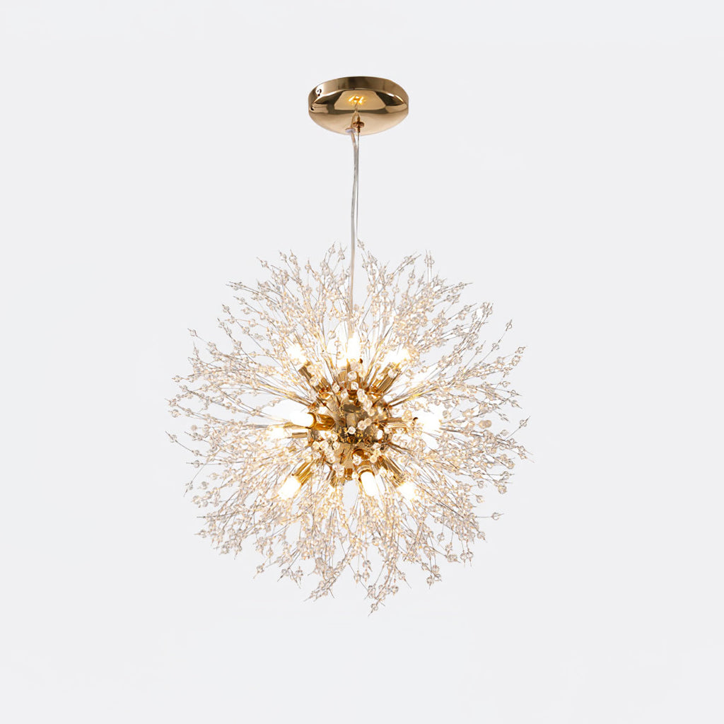 Dandelion Crystal Ceiling Pendant Lighting Lobby