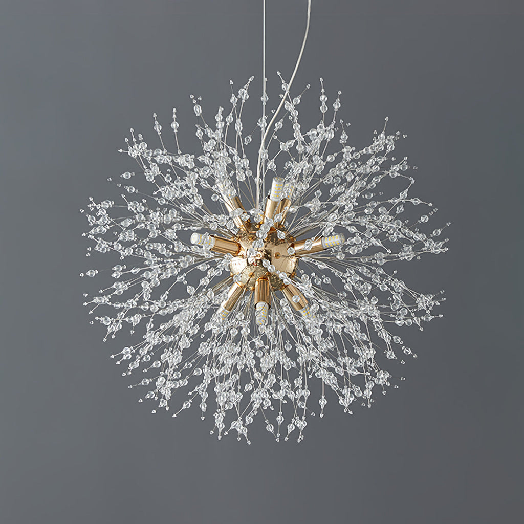 Dandelion Crystal Ceiling Pendant Lighting Lobby