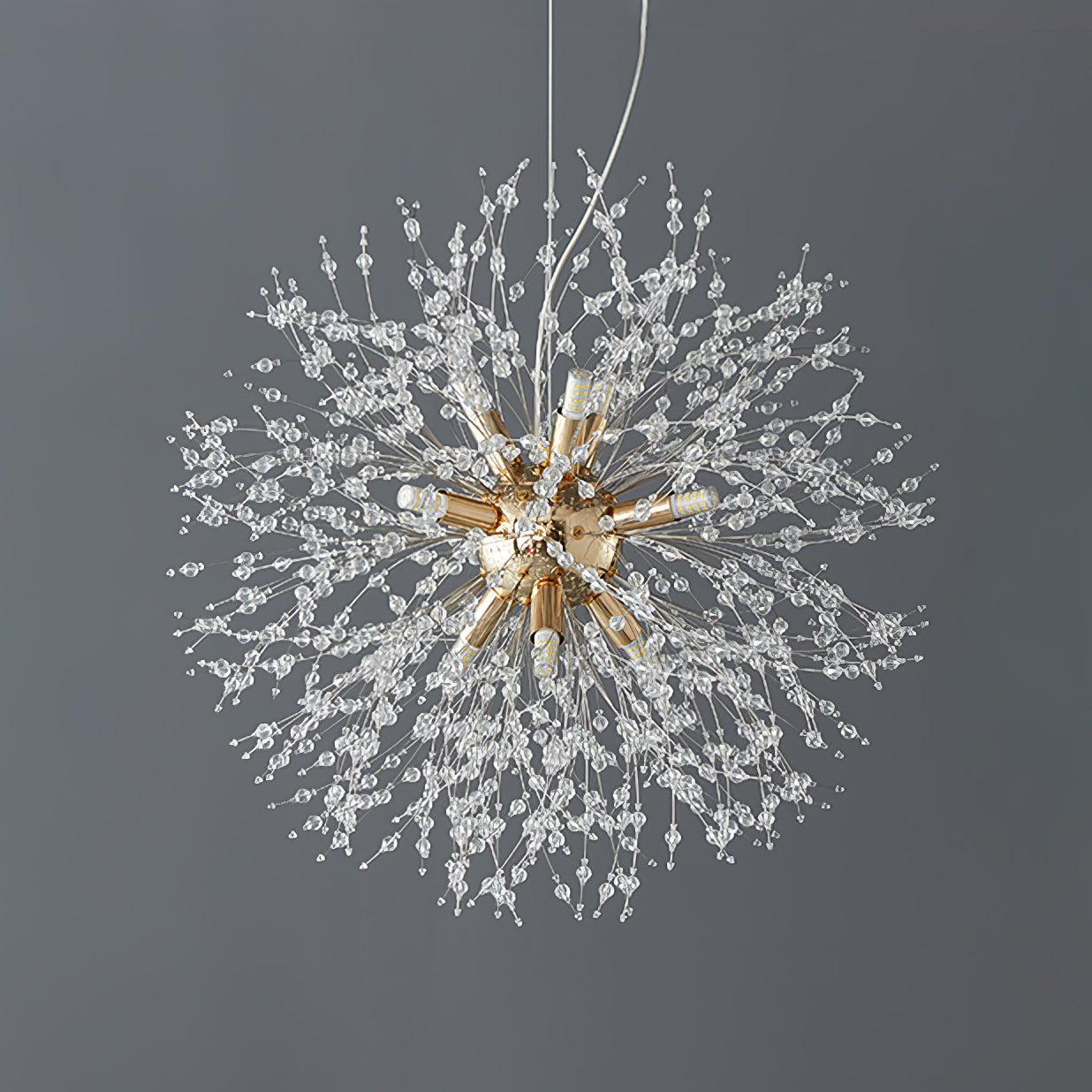 Dandelion Crystal Ceiling Pendant Lighting Lobby